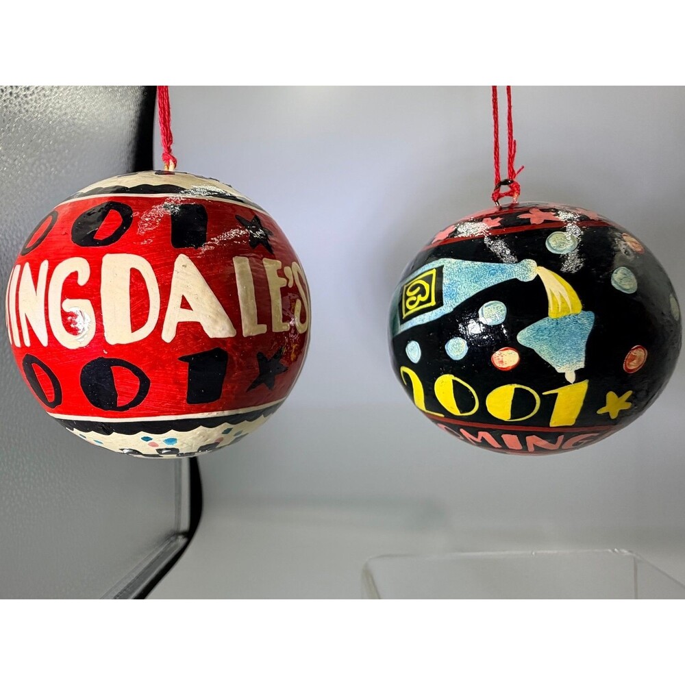 Y2K Artist Michael Storrings Bloomingdale's 2001 New Year's Christmas Ornaments